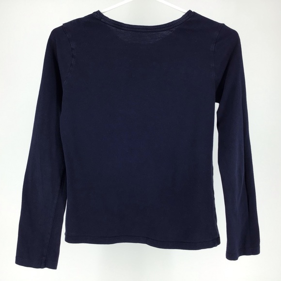 2/$25 GAP Kids Girl's Flippy Maple Leaf Navy Tee, XL - Picture 7 of 14